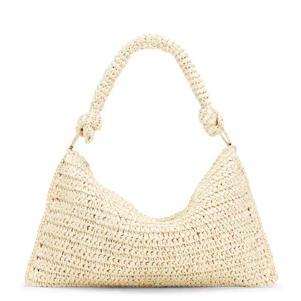 8 Other Reasons Cream Crochet Hobo Shoulder Bag